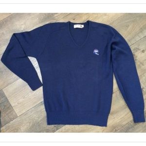 Vtg LOGO 7 INC GIANTS Long Sleeve V-neck Sweater